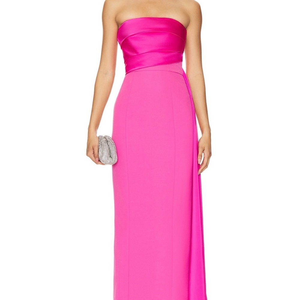 NBD Strapless Fuchsia Dress